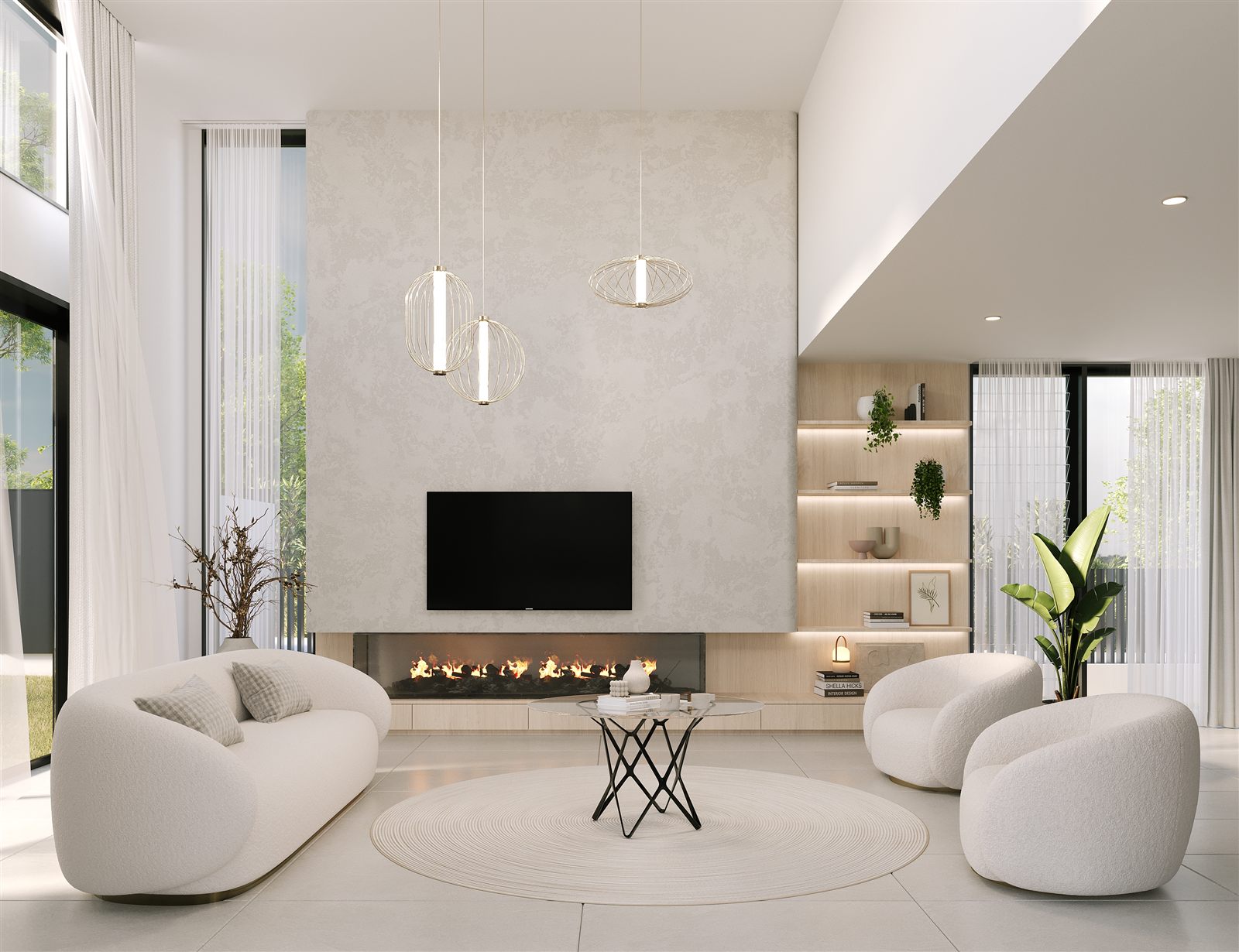 40 Pemberton St, Strathfield — living area render